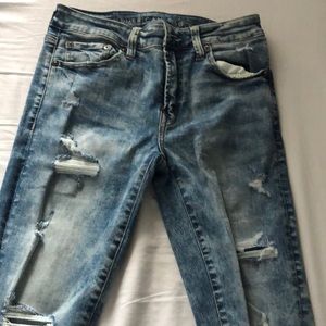 American Eagle x Young Money ripped long jeans